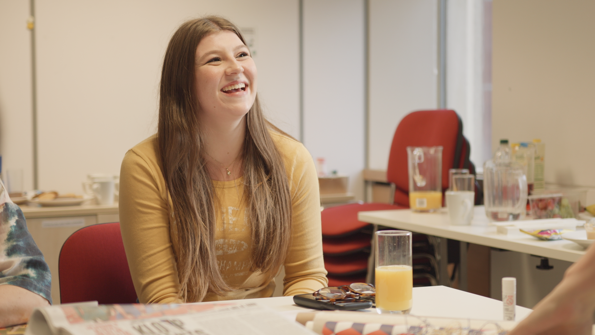 A member of YPAG at a zine making workshop